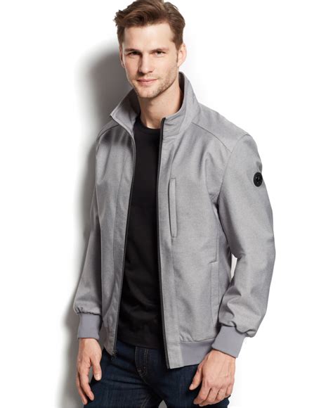 michael kors mens jacket denim heather skiact|Michael Kors jacket.